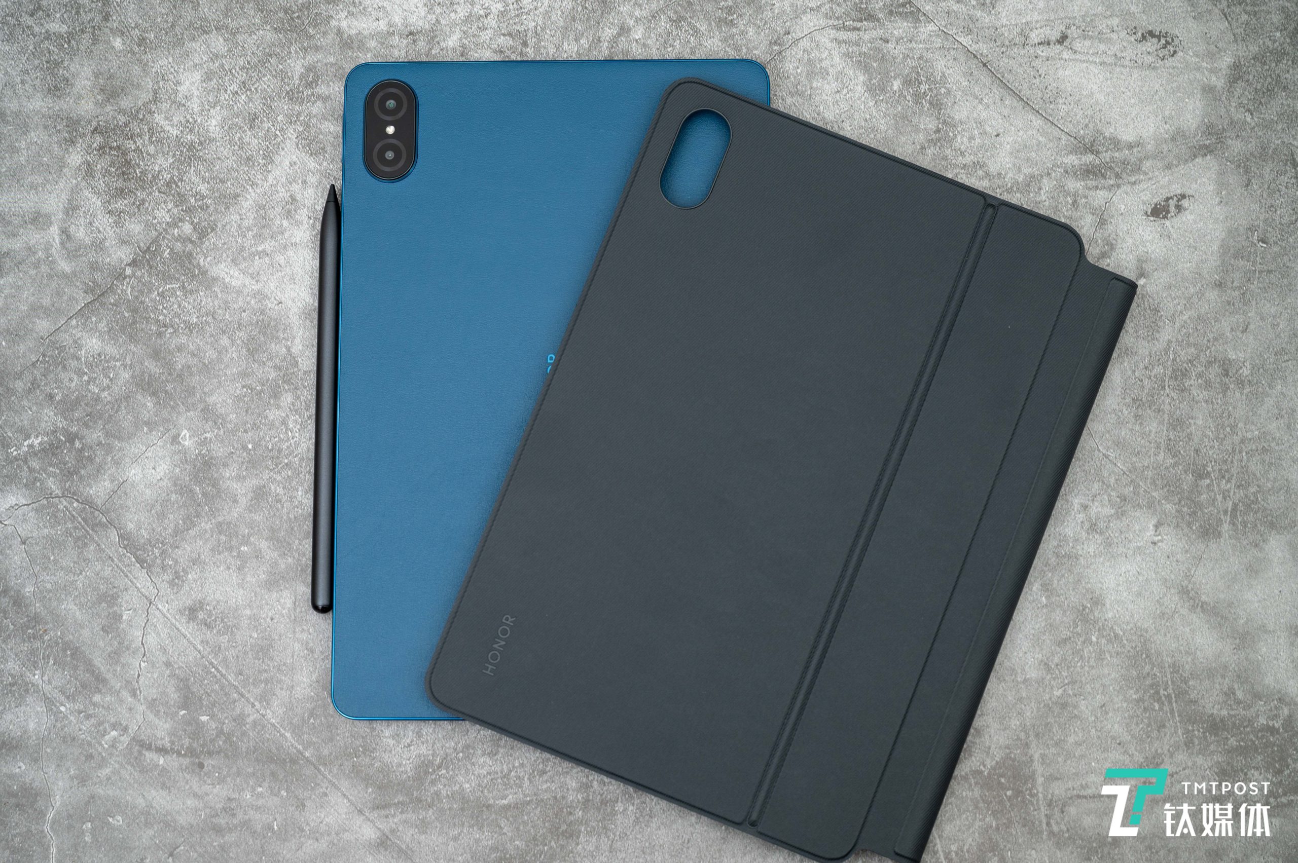 Leather design on the back.